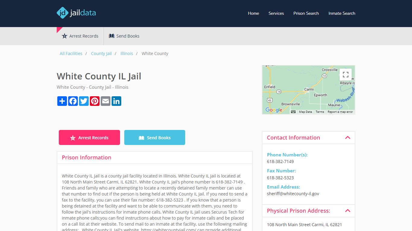 White County IL Jail Inmate Search and Prisoner Info - Carmi, IL